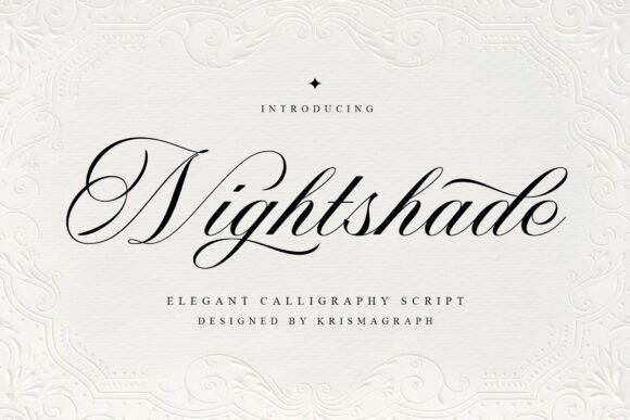 Nightshade: Elegant Script Font for Timeless Design